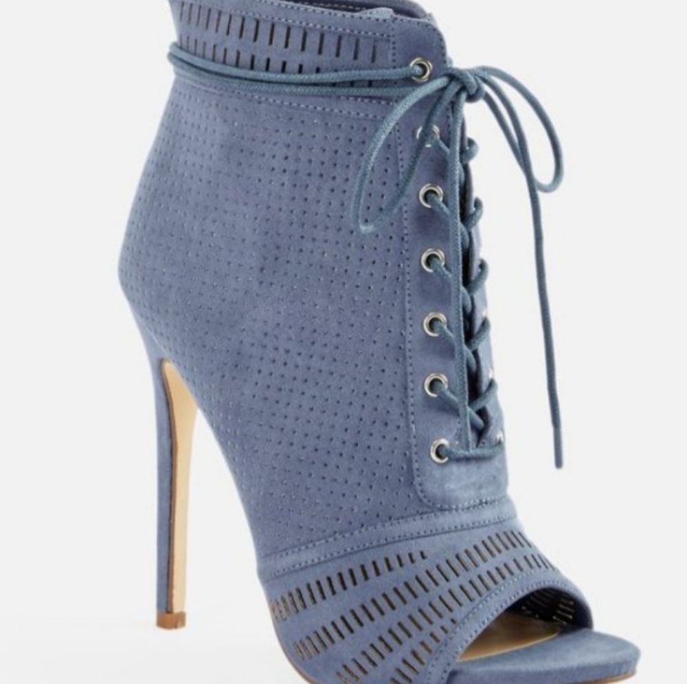 Justfab Dancing Queen Lace-Up Heeled Bootie
